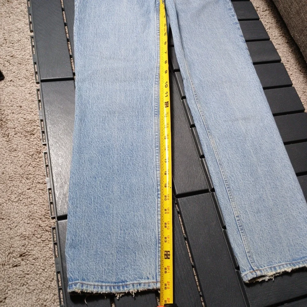 Abercrombie & Fitch 90's Straight Mid-Rise Cross Waist Women's Jeans Sz 25 JD162